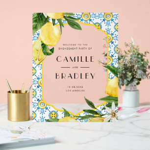 Señal Acrílica Partido de compromiso mediterráneo de Watercolor L