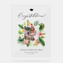 Partido de graduación de fotos de tramas tropicale