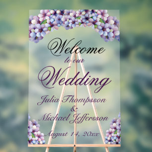 Señal Acrílica Pastel romántico y poético Acuarela Lilac