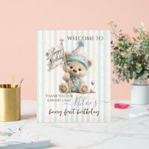 Pastel Teddy Bear Birthday 