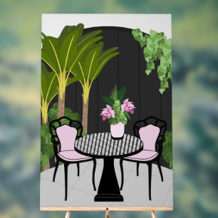 Señal Acrílica Patio del jardín Medinilla