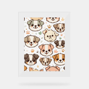 Señal Acrílica Patrón de Cachorros Felices