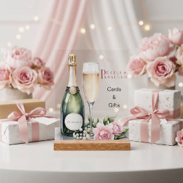 Señal Acrílica Pearls And Prosecco Bridal Shower Cards & Gifts