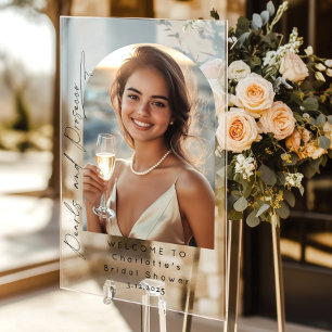 Señal Acrílica Pearls y Prosecco Bridal Shower