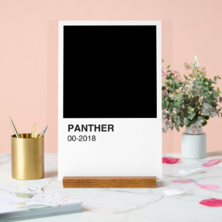 Señal Acrílica Película Panther - Negro - Fondo blanco