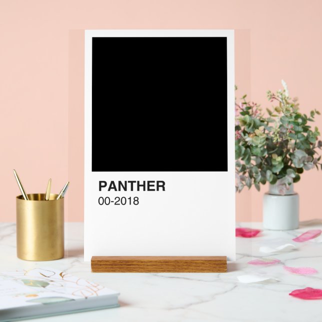 Señal Acrílica Película Panther - Negro - Fondo blanco (Boda)