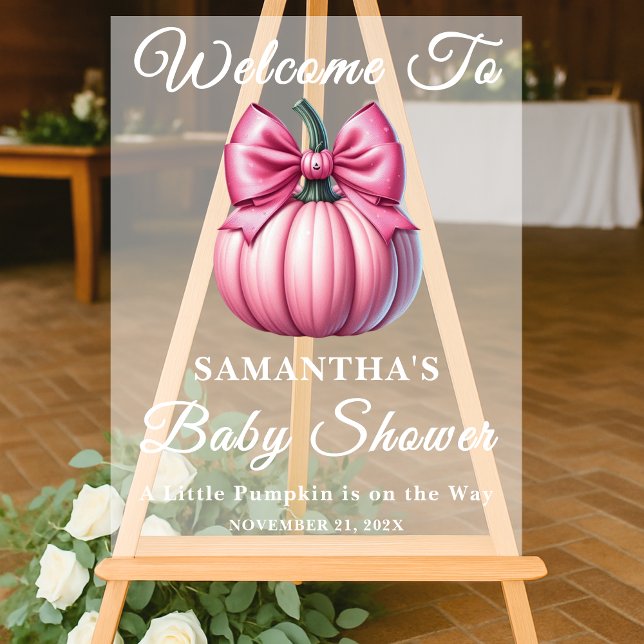 Señal Acrílica Película rosa Caída Bienvenida Baby Shower Escarch (Subido por el creador)