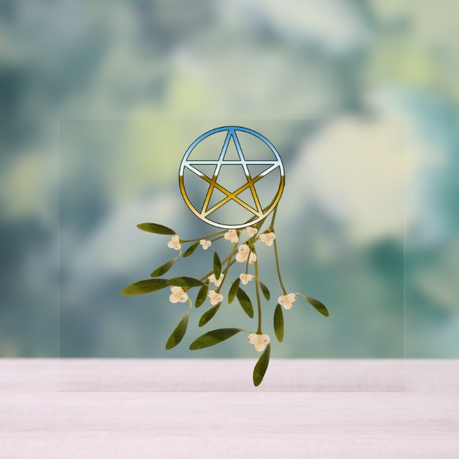 Señal Acrílica Pentáculo con Mistletoe (Neutral )