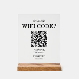 Señal Acrílica Pequeña empresa ¿Cuál es el código QR Wifi?
