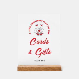 Señal Acrílica Pequeño Rótulo de tarjetas y regalos de Baby Showe