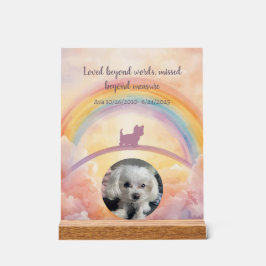 Señal Acrílica Perrito Pequeño Esponjoso Memorial del Puente Arco