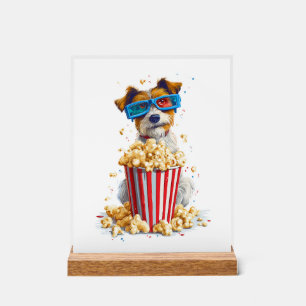Señal Acrílica Perro de palomitas � Perro de noche de cine
