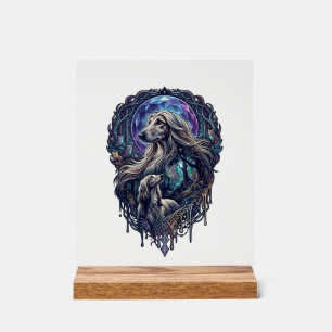Señal Acrílica Perro Luna de Cristal Bosque Encantado_1