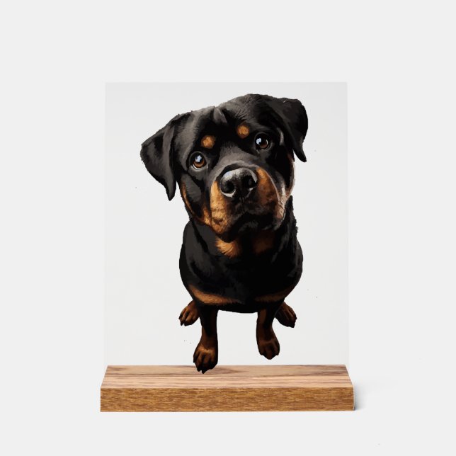 Señal Acrílica perro rottweiler (Anverso)