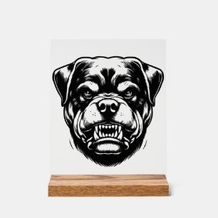 Señal Acrílica Perro Rottweiler