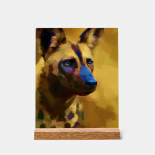 Señal Acrílica Perro salvaje africano