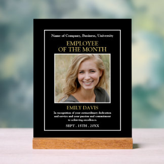 Señal Acrílica Personalised Photo - Employee Award