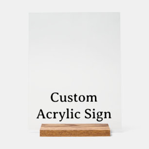 Señal Acrílica personaliza simple personalizado 11" x 14"