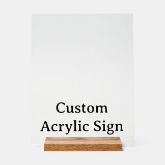 Señal Acrílica personaliza simple personalizado 11" x 14"