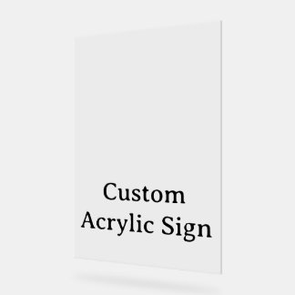 Señal Acrílica personaliza simple personalizado 12" x 18"