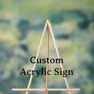Señal Acrílica personaliza simple personalizado 20" x 30"