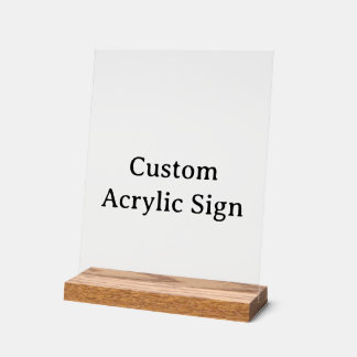 Señal Acrílica personaliza simple personalizado 8" x 10"