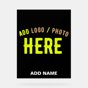 SEÑAL ACRÍLICA PERSONALIZABLE MODERNO ESTILO NEGRO VERIFICADO MAR