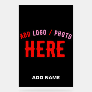 SEÑAL ACRÍLICA PERSONALIZABLE MODERNO ESTILO NEGRO VERIFICADO MAR