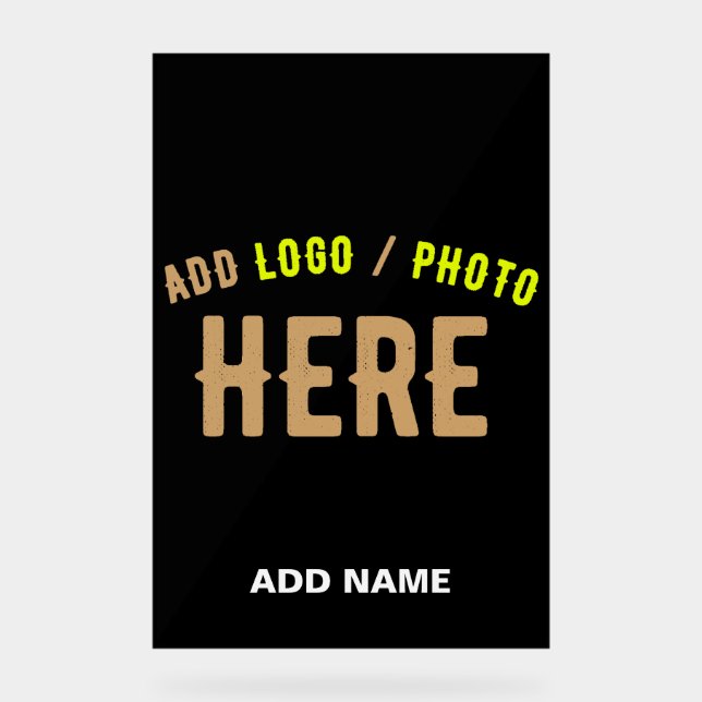 SEÑAL ACRÍLICA PERSONALIZABLE MODERNO ESTILO NEGRO VERIFICADO MAR (Anverso)