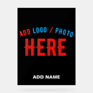 SEÑAL ACRÍLICA PERSONALIZABLE MODERNO ESTILO NEGRO VERIFICADO MAR