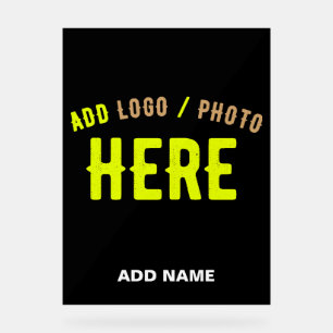 SEÑAL ACRÍLICA PERSONALIZABLE MODERNO ESTILO NEGRO VERIFICADO MAR
