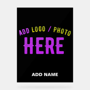 SEÑAL ACRÍLICA PERSONALIZABLE MODERNO ESTILO NEGRO VERIFICADO MAR