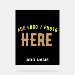 SEÑAL ACRÍLICA PERSONALIZABLE MODERNO ESTILO NEGRO VERIFICADO MAR