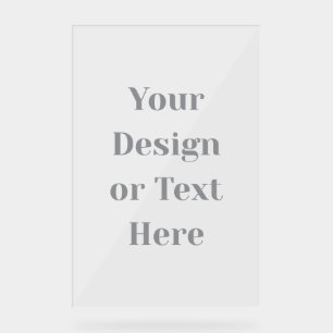Señal Acrílica Personalizable Su diseño o texto aquí Personalizad