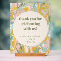 Personalizado Abstract Pastels Gracias Ducha Brida
