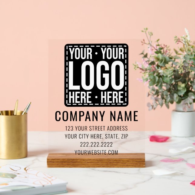 Señal Acrílica Personalizado Business Logo Empresa Corporativa Gu (Boda)