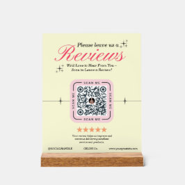 Señal Acrílica Personalizado de revisión del cliente - Código QR 