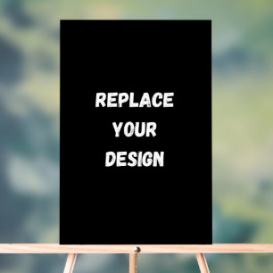 Señal Acrílica Personalizado Diseño negro Añadir foto o texto