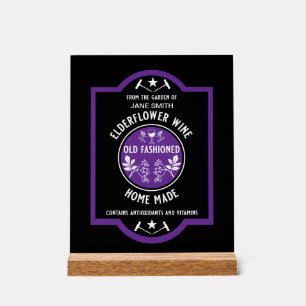 Señal Acrílica Personalizado Elderflower casero