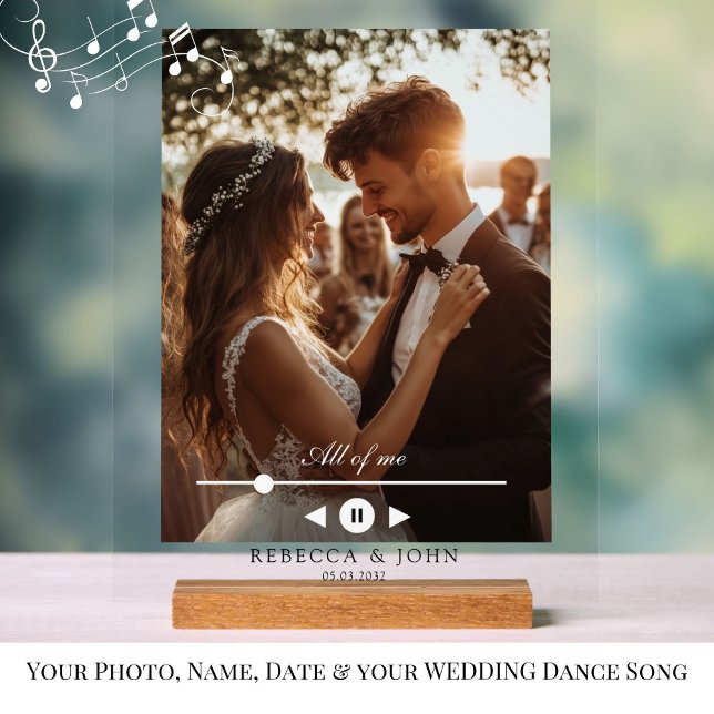Señal Acrílica Personalizado, Foto, Primer Baile, Letrero de Boda (Personalized, Photo, First Song, Wedding, Memory, Acyrly Sign for Couples /Newylweds.)