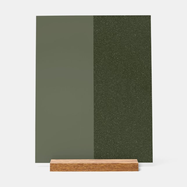 Señal Acrílica Personalizado Moss Rótulo acrílico dividido verde (Anverso)