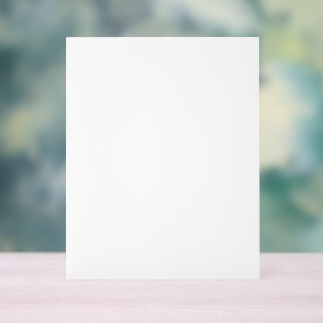 Señal Acrílica Personalizado Rótulo acrílico de 8" x 10" (Neutral )