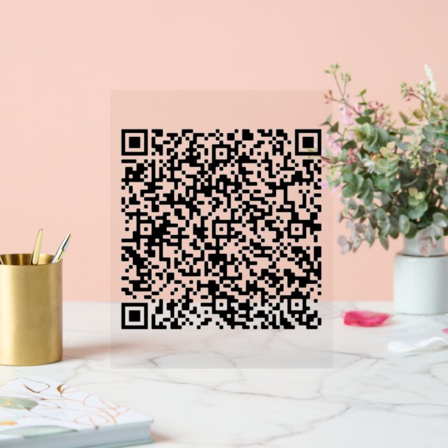 Señal Acrílica Personalizado Su análisis de código QR Rótulo acrí (Boda)