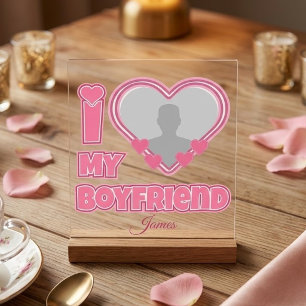 Señal Acrílica Personalizado Te Amo Mi Novio – Agregar Foto y Nom