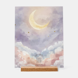 Señal Acrílica Personalized Acrylic Nursery Sign | Pastel Moon