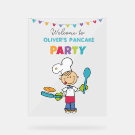Señal Acrílica Personalized Acrylic Sign for Kids Pancake Party