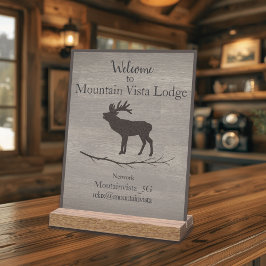 Señal Acrílica Personalized Mountain Lodge Guest WiFi Sign