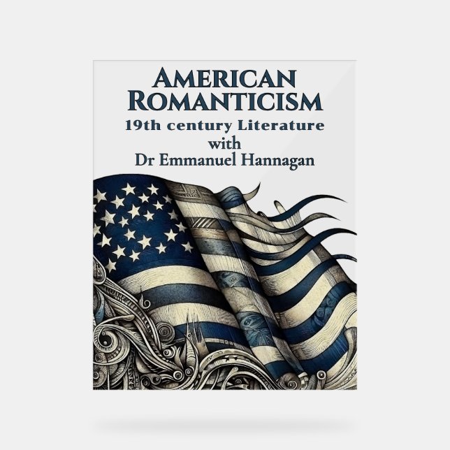 Señal Acrílica Personalized Post Grunge Romanticism American Flag (Anverso)