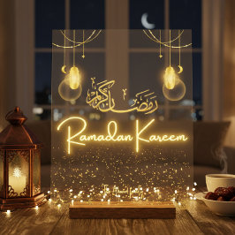 Señal Acrílica Personalized Ramadan Kareem Acrylic Home Decor Sig