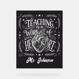 Señal Acrílica Personalized Teacher Gift Poster – Classroom Decor